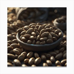 Coffee Beans In A Bowl 9 Canvas Print