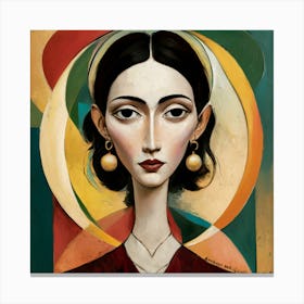 Contemporary Artwork Inspired By Amedeo Modigliani Canvas Print