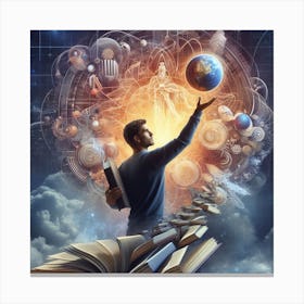 Man Reaching For The Stars Canvas Print