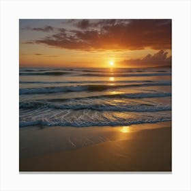 Sunset On The Beach 2 Canvas Print