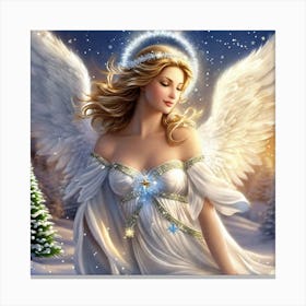 Angel In The Snow 1 Canvas Print