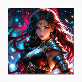 Default A Gracefully Fierce Anime Warrior Princess Her Intrica 0 (2) Canvas Print