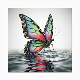 Butterfly In Water 2 Canvas Print