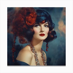 Woman In A Red Dress Canvas Print