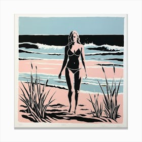 Pink Beach Canvas Print