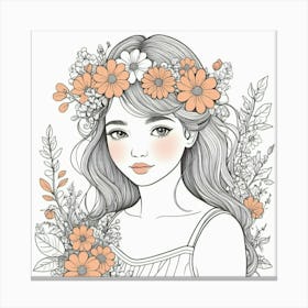 A flower girl 5 Canvas Print