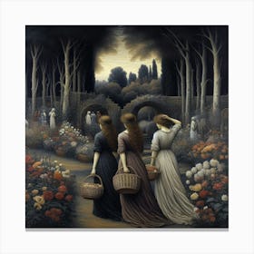 'The Garden At Night' Canvas Print