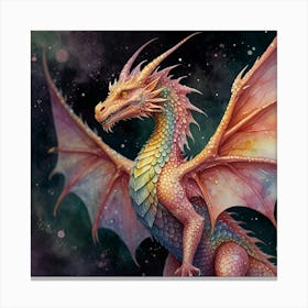 Dragon In Space Canvas Print