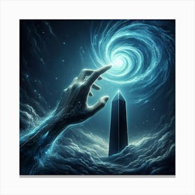 Hand Reaching Out To A Star Canvas Print