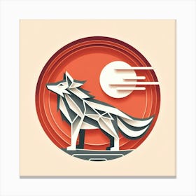 Minimalism, Wolf 3 Canvas Print