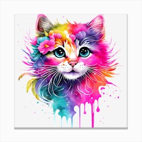 BB Borsa Colorful Cool Cat Canvas Print