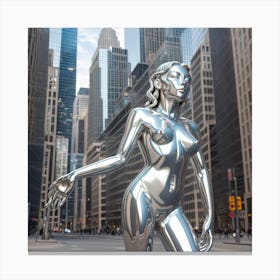 'Silver Woman' 2 Canvas Print