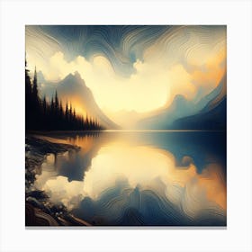 Sunset In The Mountains 1 Canvas Print