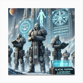 Glacial Keepers Judiciary Enforcement Canvas Print