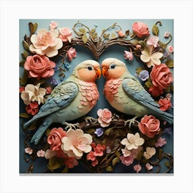 Birds In Love 1 Canvas Print