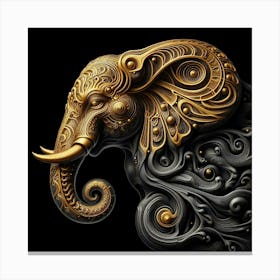 Golden Elephant 11 Canvas Print