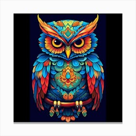 Colorful Owl Canvas Print