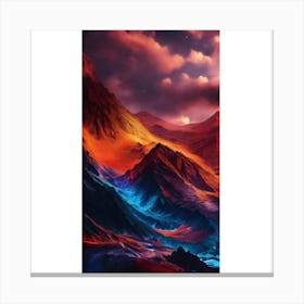 Abstract Mountain Landscape Canvas Print