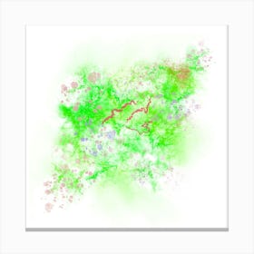 Abstract Energy Flow – Vibrant Green, Pink & Soft Pastels Stampe su tela