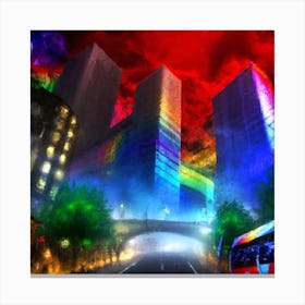 Rainbow City Canvas Print