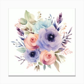 Watercolor Flowers 5 Canvas Print