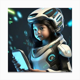 Futuristic Girl Canvas Print