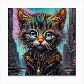 Cat In Space Canvas Print