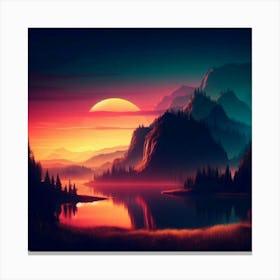 Amazing Sunset Haven Canvas Print