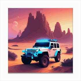 Jeep In The Desert 7 Canvas Print