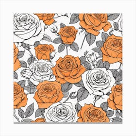 Orange Roses 7 Canvas Print