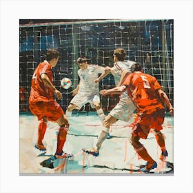 Soccer Players In Action 4 Canvas Print