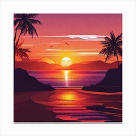 Sunset Painting 3 Canvas Print