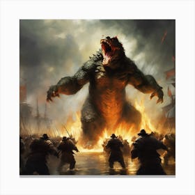 Godzilla 9 Canvas Print