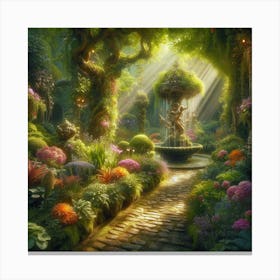 Fairy Garden paintings art print 12 Canvas Print