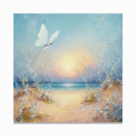 Butterfly On The Sand Canvas Print