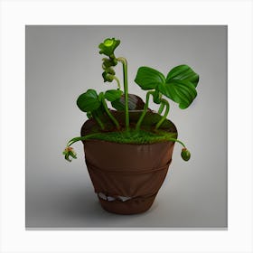 Plant In A Pot Canvas Print