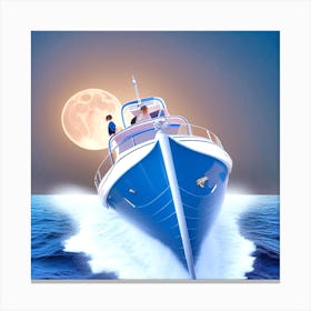 Moonlight On The Sea 2 Canvas Print