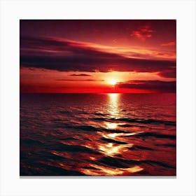 Sunset Over The Ocean 183 Canvas Print