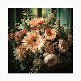 Firefly Vintage Floral Bouquet A Faded, Nostalgic Floral Arrangement With A Touch Of Film Grain 2 Leinwandbild