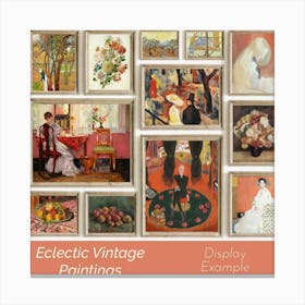 Vintage Eclectic Art 75 Canvas Print