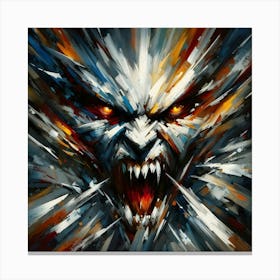 Abstract Anger Demon Face Canvas Print