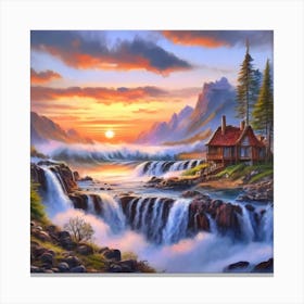 Landscape Painting Hd Hyperrealistic 8 Canvas Print