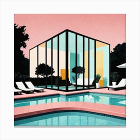 House By The Pool 2 Canvas Print