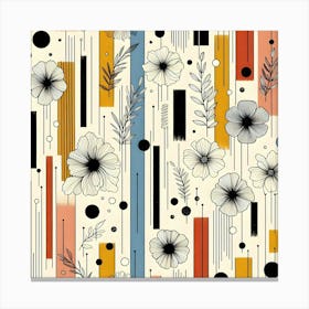 Abstract Floral Pattern Canvas Print