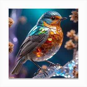 Bird In Glass Canvas Print