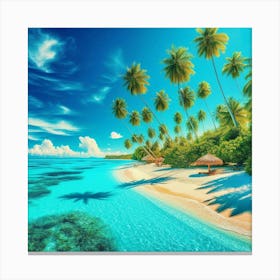 Tropical Beach Canvas Print