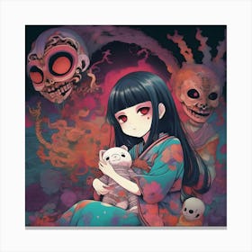 Ghost Anime Girl Canvas Print