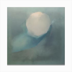 abstract art, A Simple Minimalist Art Featuring A Central Geometric Shape With Calming Colors Soft Blues, Canvas Print