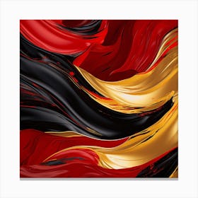 German Flag Abstract Painting Canvas Print