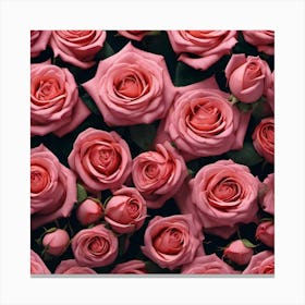 Pink Roses Background 1 Canvas Print